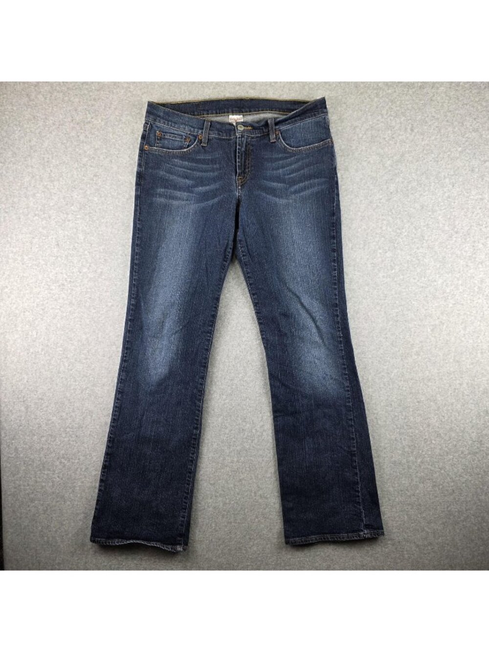 Lucky Brand Dungarees Jeans Womens 12 31x32 Flare Blue Stretch Denim Mid Rise